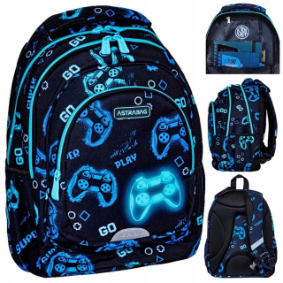 Viackomorový školský batoh AstraBag Multicolor 20 l