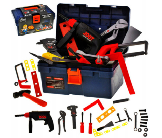 Skrinka, kufrík s náradím - Box s náradím. Kufor. Drill. Skrutky