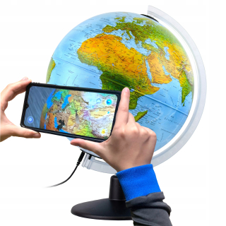 SMART Globe s fyzickou aplikáciou, politické podsvietenie - LED 25 cm