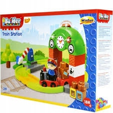 Dráha pre deti, stavebnica - Smily Play Big Blocks Train fronty 39el.1635