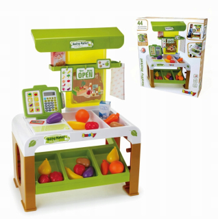 Detská pokladňa - obchod - store Smoby Bio Market s elektronickým pokladňa 44 AKC