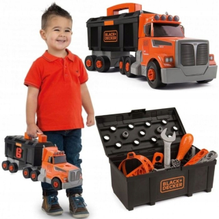Tatra, nákladné auto - Smoby Truck Black & Decker Crane Tools 3v1