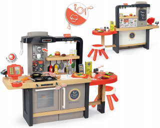 Detská kuchynka - Smoby Kitchen Electronic Reštaurácie Pokladničné 70AKC