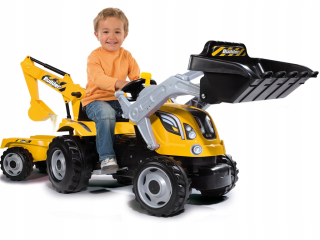 Traktor - SMOBY Traktorové pedále Max Trailer Rýpadlo Spoon