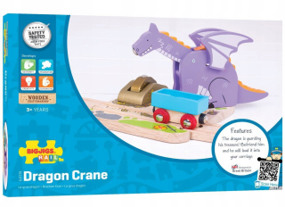 Drevená dráha pre deti - Dragon žeriav! BJT270 drevené fronta