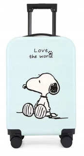 DETSKÝ KUFR SNOOPY MEDVEĎ NA KOLESÁCH CYFR 4 kolieska