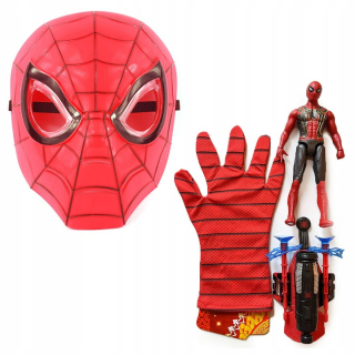 Akčná figúrka, postavička - SPIDERMAN Figurínový odpaľovač rukavíc MASKA Led