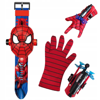 SPIDERMAN NET LAUNCHER RUKAVICE + 3D HODINKY