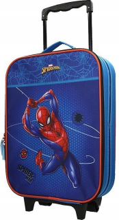 Detský kufor - Spiderman Spider Backpack Suitcase na batožine Kolesá