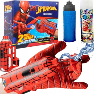 SÚPRAVA VODNEJ SIETE 2 v 1 SPÚŠŤAČ RUKAVICE SPIDERMAN