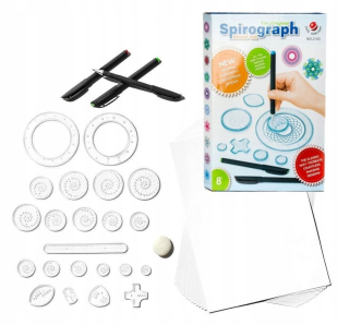 Spirograph veľký set up 22 Šablóny 3 Pen