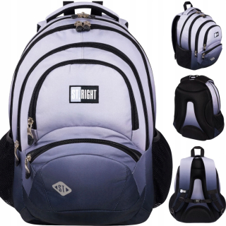 ST.RIGHT viackomorový školský batoh čierny, Odtiene sivej a striebornej, Multicolor 26 l