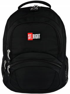 Školský batoh - St.right Majewski Black Youth Backpack-9076