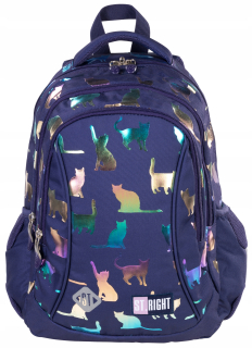 Školský batoh - St.right Majewski School Backpack Holo Kotki-9371