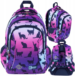 Školský batoh - St.Right School Backpack Youth Cats