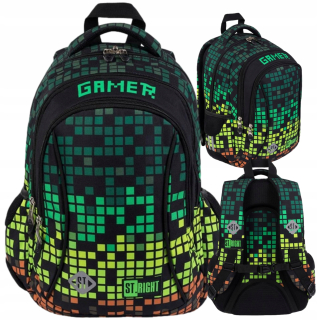 Školský batoh - Gamer St.right Youth School Batoh Pixel Gamer