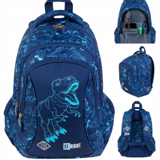 Školský batoh - St.right School Batoh T-Rex Dinosaurus pre chlapca