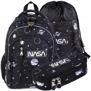 Školský batoh - St.right set batoh ceruzka Cascil Case Bag Planet NASA