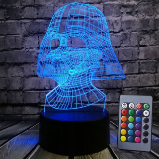 Nočná lampa do detskej izby - Star Wars nočná lampa 3D LED + PILOT 033 1