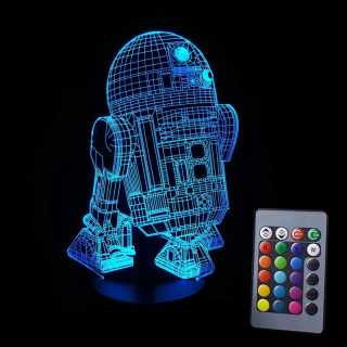 Nočná lampa do detskej izby - Star Wars nočná lampa 3D LED + Pilot Hand4