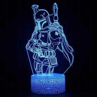 Nočná lampa do detskej izby - Star Wars nočná lampa 3D LED GIFT 510 B