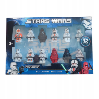 STARS WARS SET 12v1 FÓRKY BLOKOVANIE ĽUDÍ DOPLNKY