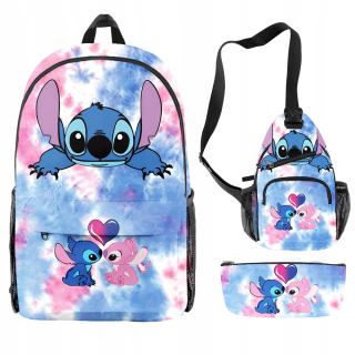 Stich Backpack School Set ceruzka Case Bag 3in1