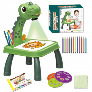 Tabuľka, aby ste sa naučili, ako nakresliť Dino Board Projector 24 snímok 12 plsných perá
