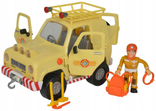 Rozprávkové autíčko - Fireman Sam Jeep záchranná služba Figúrka + AKC