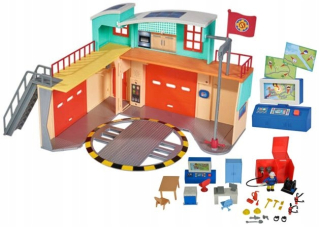 Rozprávkové autíčko - Fireman Sam remíze Záchranná stanica s postavou samotného