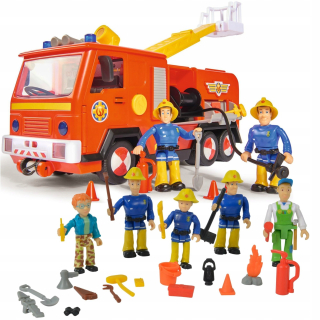 Rozprávkové autíčko - Hasič Sam Fire Truck Jupter + Sada 5 Číselné údaje