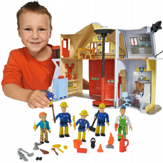 Rozprávkové autíčko - Fireman Sam set požiarnej stanice + 5 figúrky