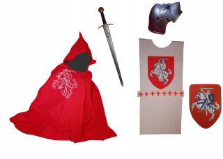 Knight kostým pre dieťa meč štít prilby prenasledovanie