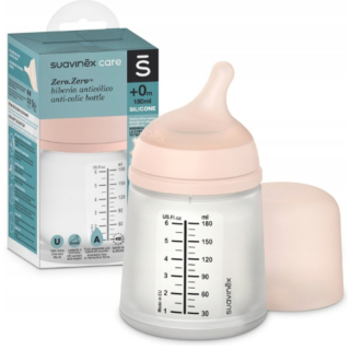 Suavinex fľaša na kŕmenie 180 ml priehľadná