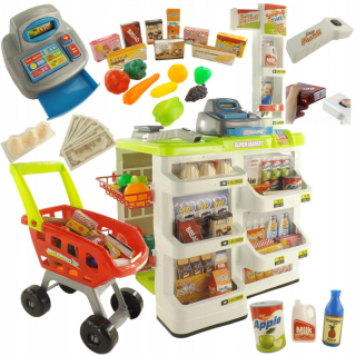Detská pokladňa - obchod - Supermarket Shop Shopping Trolley Raňajky Hmotnosť 68803Z