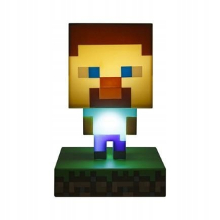 Nočná lampa do detskej izby - Žiariace Minecraft Ikony - Steve 11cm