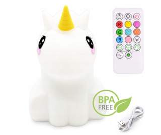 Nočná lampa do detskej izby - Odevy nočná lampa Silicone USB jednorožec