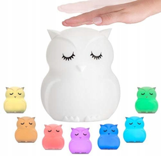 Nočná lampa do detskej izby - Apartmán OWL Silikónová lampa + pilot