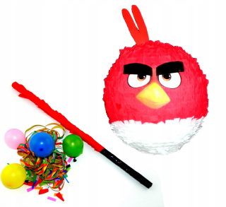 VEĽKÁ SADA PINATA ANGRY RED BRUSHY