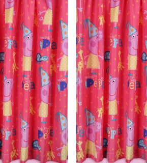Závesy do detskej izby - Pippa PIG PEPA záclony závesy