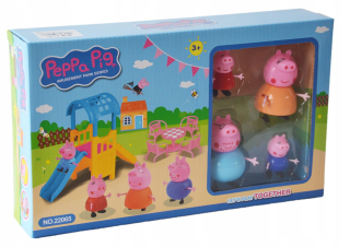 Rozprávková postavička - Peppa Pig ihrisko 4 figúrky Slide