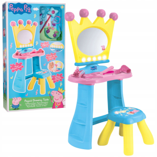 Detský kozmetický stolík - Peppa prasa WC s osvetleným zrkadlom