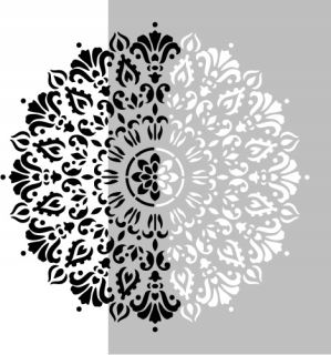 Mandala 3 maľba šablóny | 80 cm x 47 cm