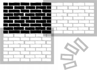 Maľba šablóny opakovateľné imitácie tehly 1
