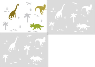 Šablóna na maľovanie - Multiple maľba šablóna. Dinosaur tapety 1