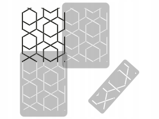 Opakovateľné geometrické / riadkové maľby šablóny