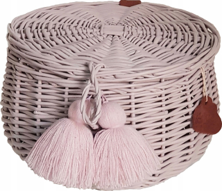 Úložný box - Wicker Rakva Dirty Roses Chwosty Boho