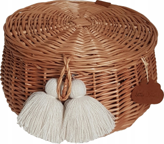 Úložný box - PRÚTOVÝ PRÍPAD PRÍRODNÝ DREVO BOHO