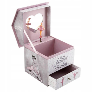 Úložný box - Casket s hudbou Ballerouse na a 14x16 šperkov