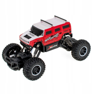 Auto na diaľkové ovládanie - RC Rock Crawler Hummer 1:20 4WD červené auto